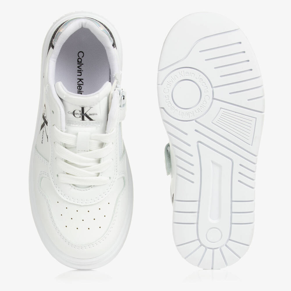 スニーカー   JEANS Woman Sneakers White YW0YW00823 YBR Calvin Klein Chunky Cupsole Laceup Monologo Γυναικεία