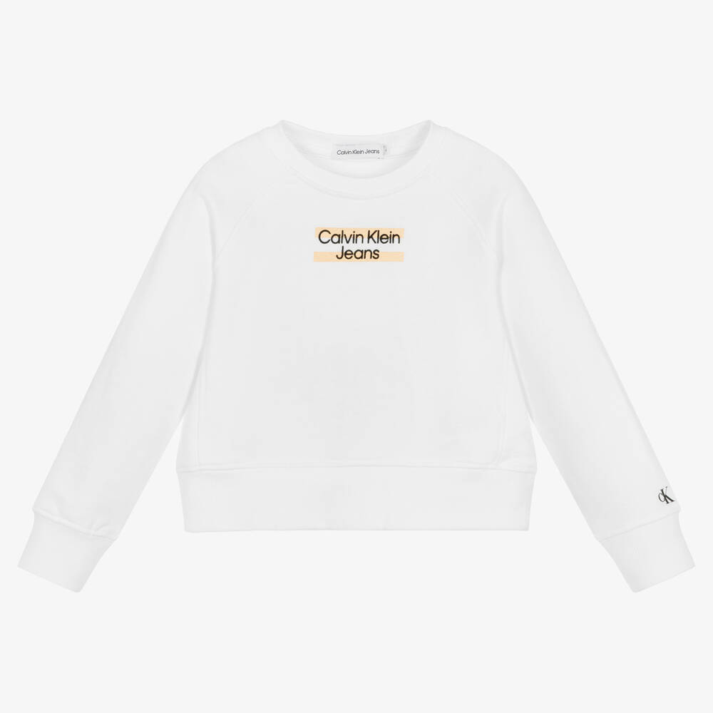 Calvin klein deals sweatshirt girls