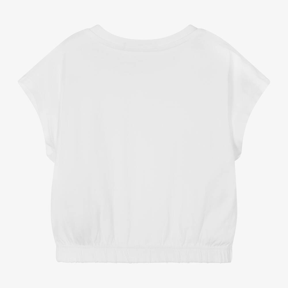 Calvin Klein Girls White Cotton T Shirt