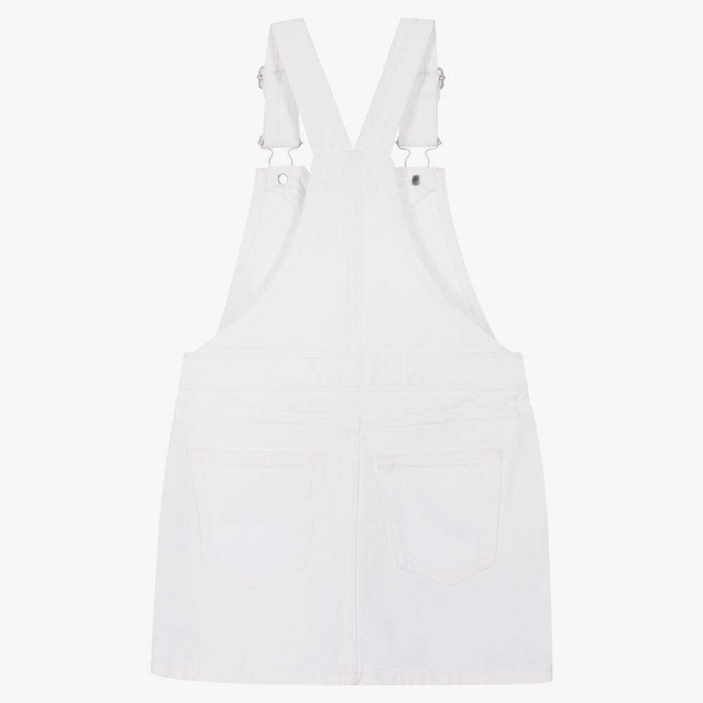 Calvin Klein Jeans Robe salopette blanche en jean Childrensalon Outlet