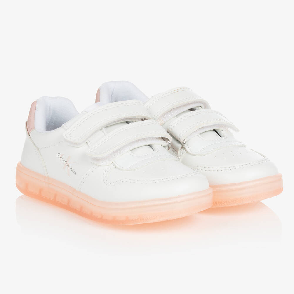 Calvin Klein Jeans - Weiße Kunstleder-Sneakers | Childrensalon