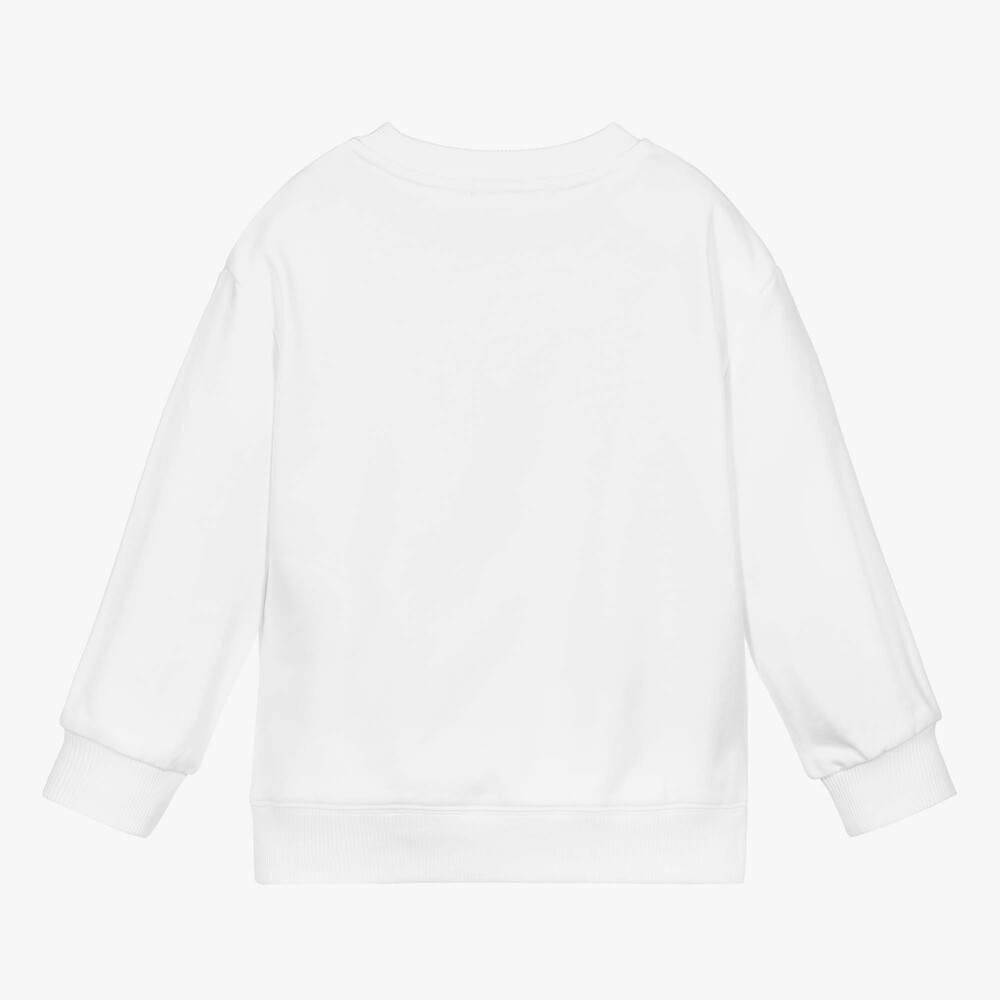 Ladies white sweatshirt top