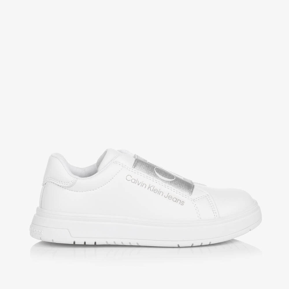 Calvin Klein-Girls White Slip-On Trainers | Childrensalon Outlet