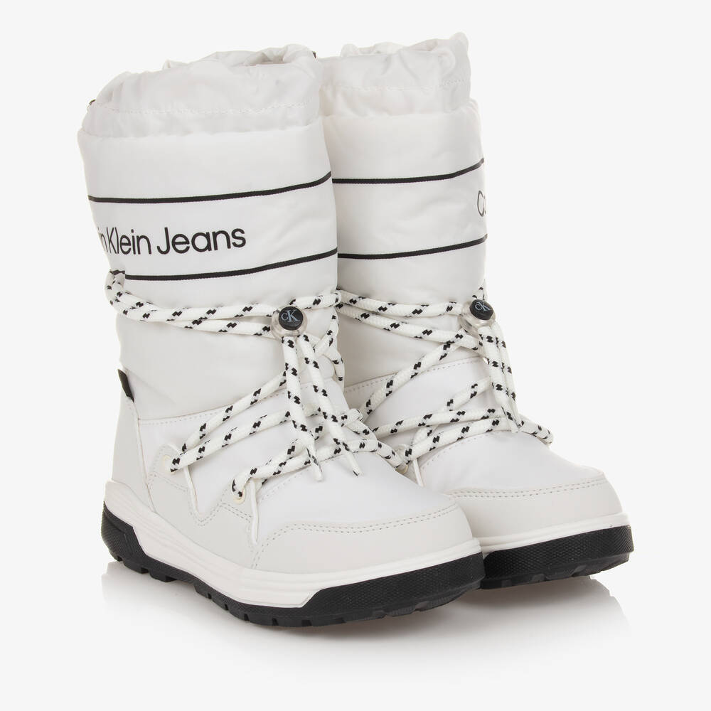 calvin klein white booties