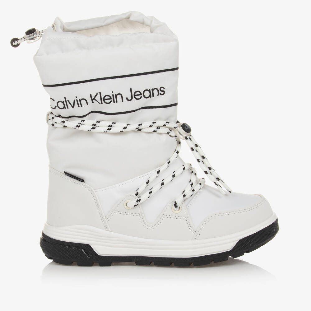 Girls white winter sales boots
