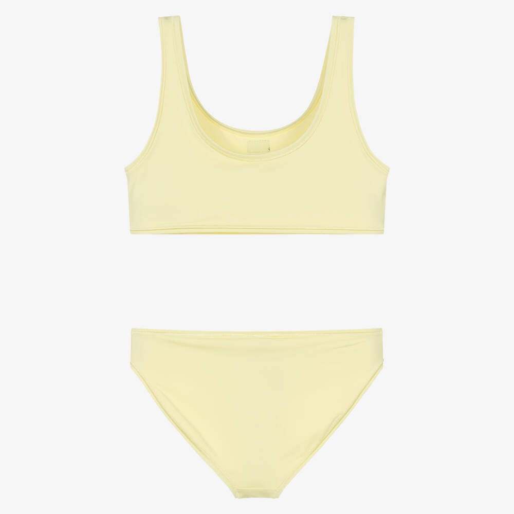 Calvin Klein-Girls Yellow CK Monogram Logo Bikini | Childrensalon Outlet