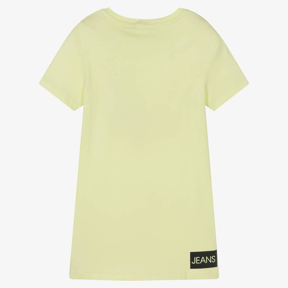 Calvin Klein Jeans Girls Yellow Logo T Shirt Dress