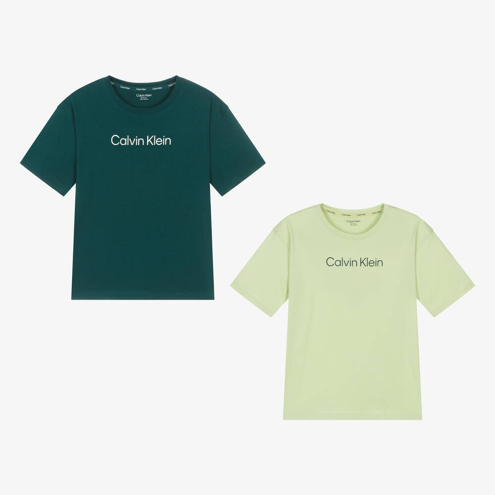 Calvin klein green t shirt clearance