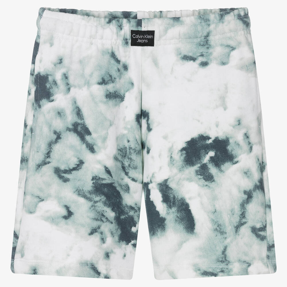 Calvin Klein Jeans - Green Tie Dye Cotton Shorts | Childrensalon