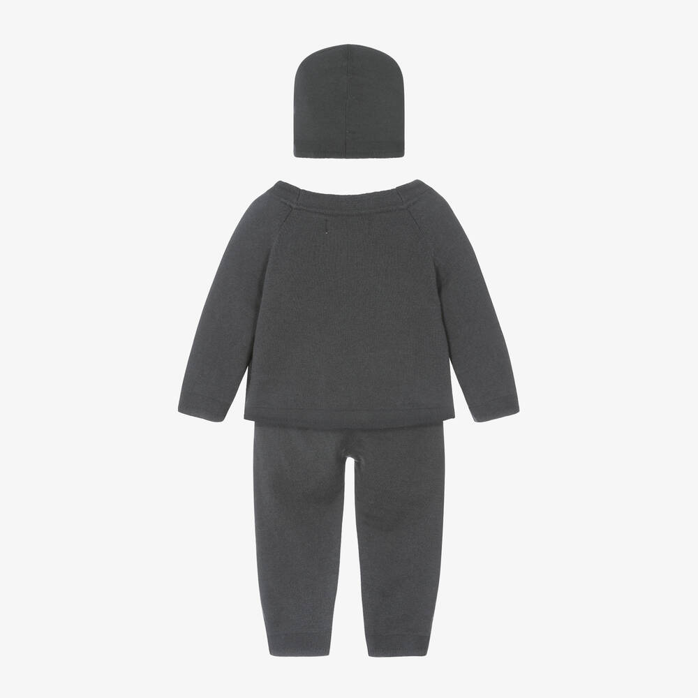 كالفين كلاين-طقم هدية مزيج قطن محبوك لون رمادي للأطفال | Childrensalon Outlet