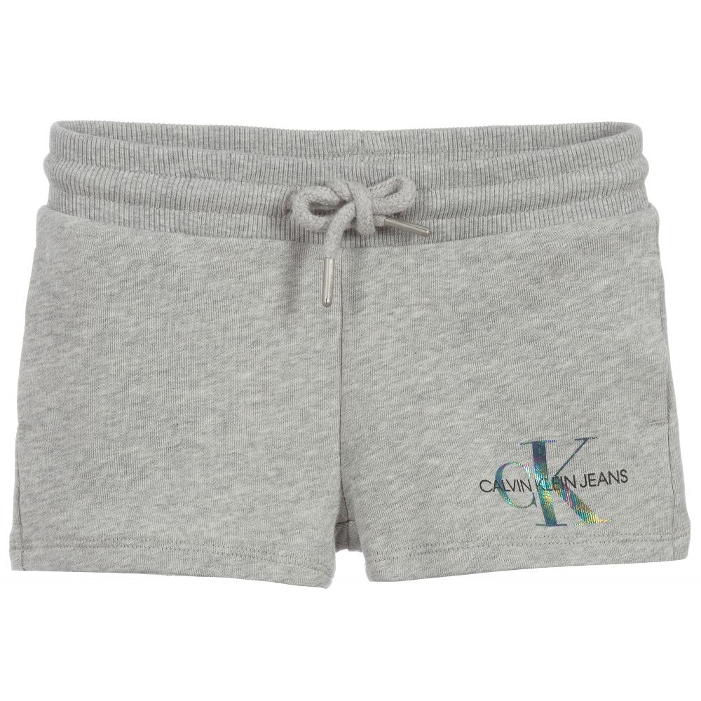 Calvin Klein Jeans - Grey Organic Cotton Shorts | Childrensalon