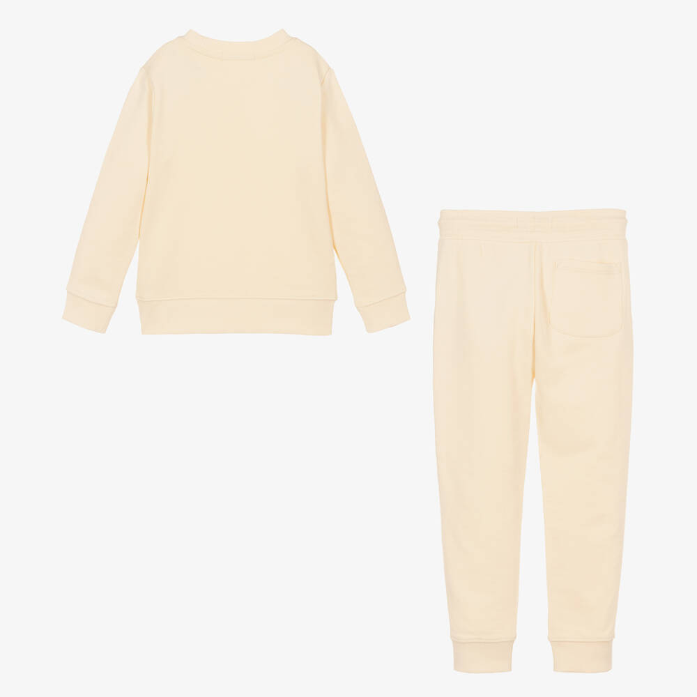 Calvin Klein-Кремовый спортивный костюм из хлопка | Childrensalon Outlet