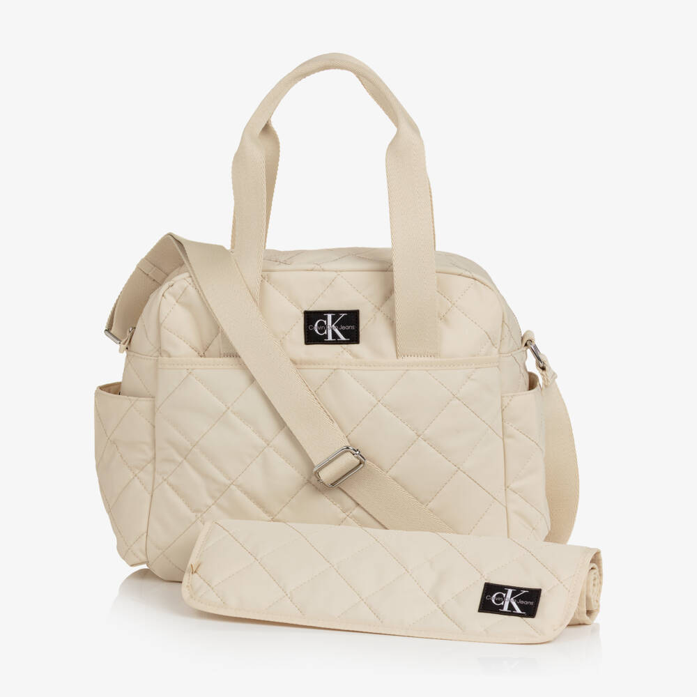 Calvin Klein-Ivory Quilted Changing Bag (38cm) | Childrensalon Outlet