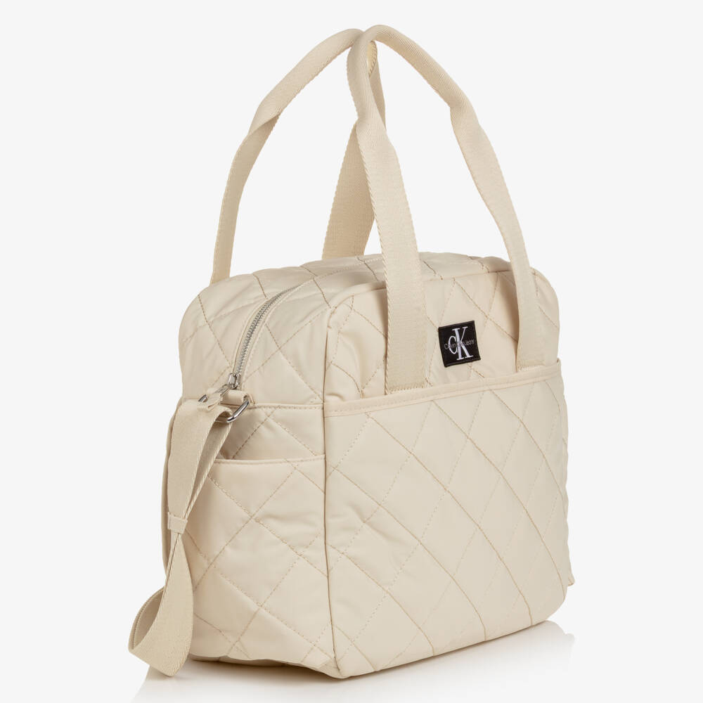 Calvin Klein-Ivory Quilted Changing Bag (38cm) | Childrensalon Outlet