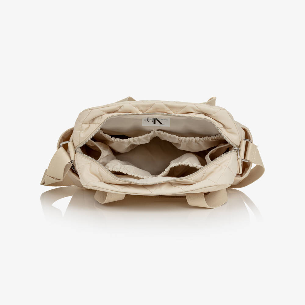 Calvin Klein-Ivory Quilted Changing Bag (38cm) | Childrensalon Outlet