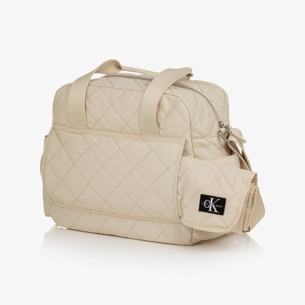 Calvin Klein-Ivory Quilted Changing Bag (38cm) | Childrensalon Outlet