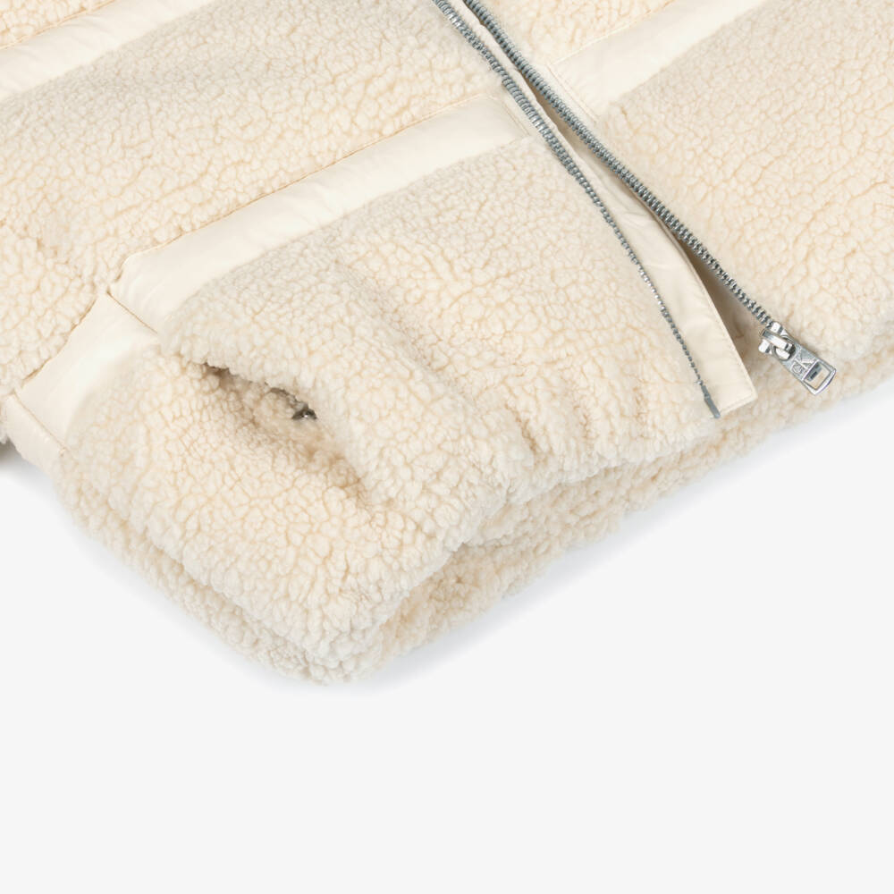 Calvin Klein-Ivory Sherpa Jacket | Childrensalon Outlet
