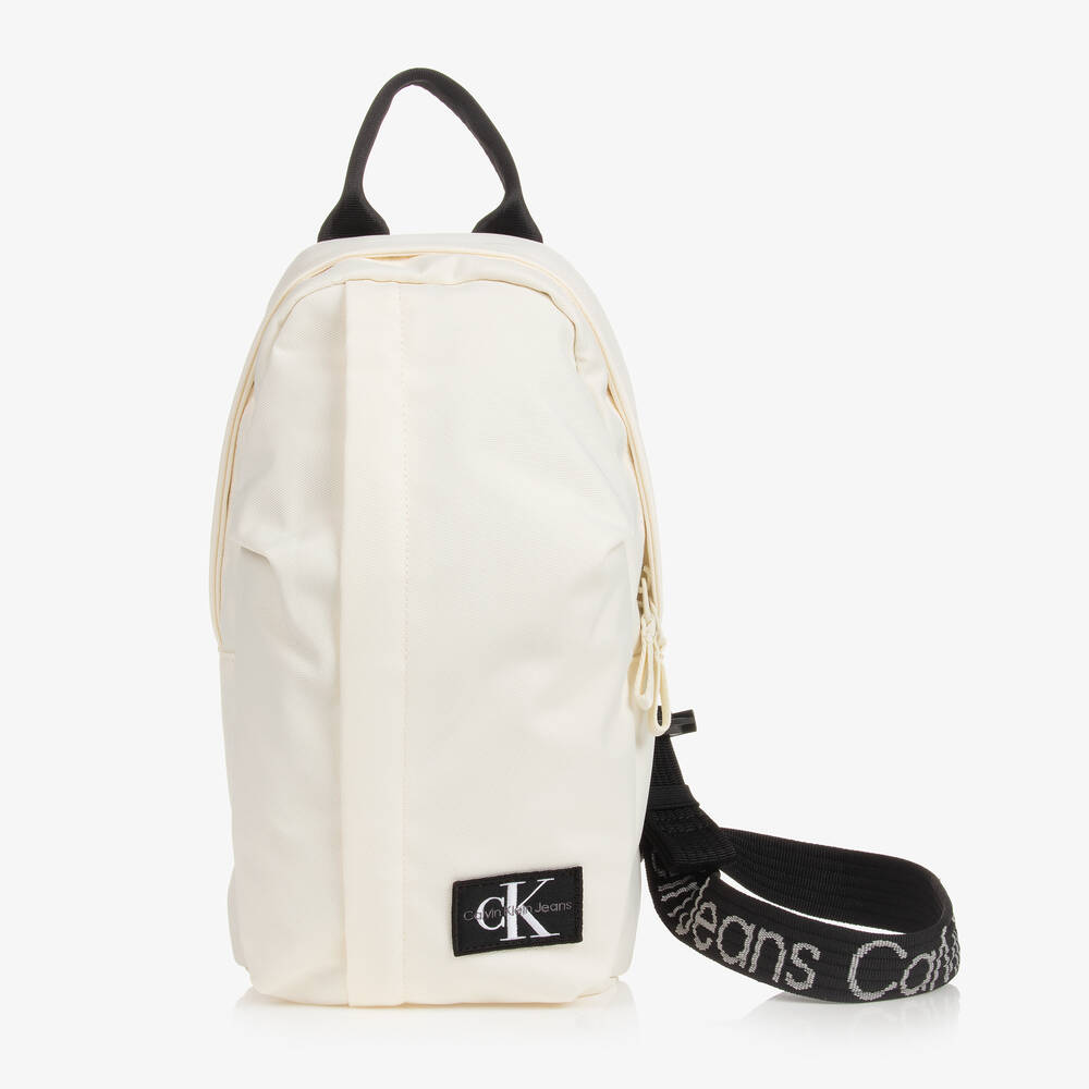 Calvin Klein Ivory Zip Up Backpack 30cm Childrensalon Outlet