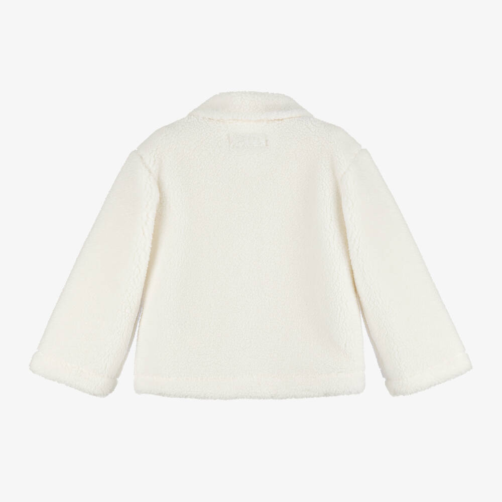 Calvin Klein-Junior Boys Cream Fleece Jacket | Childrensalon Outlet