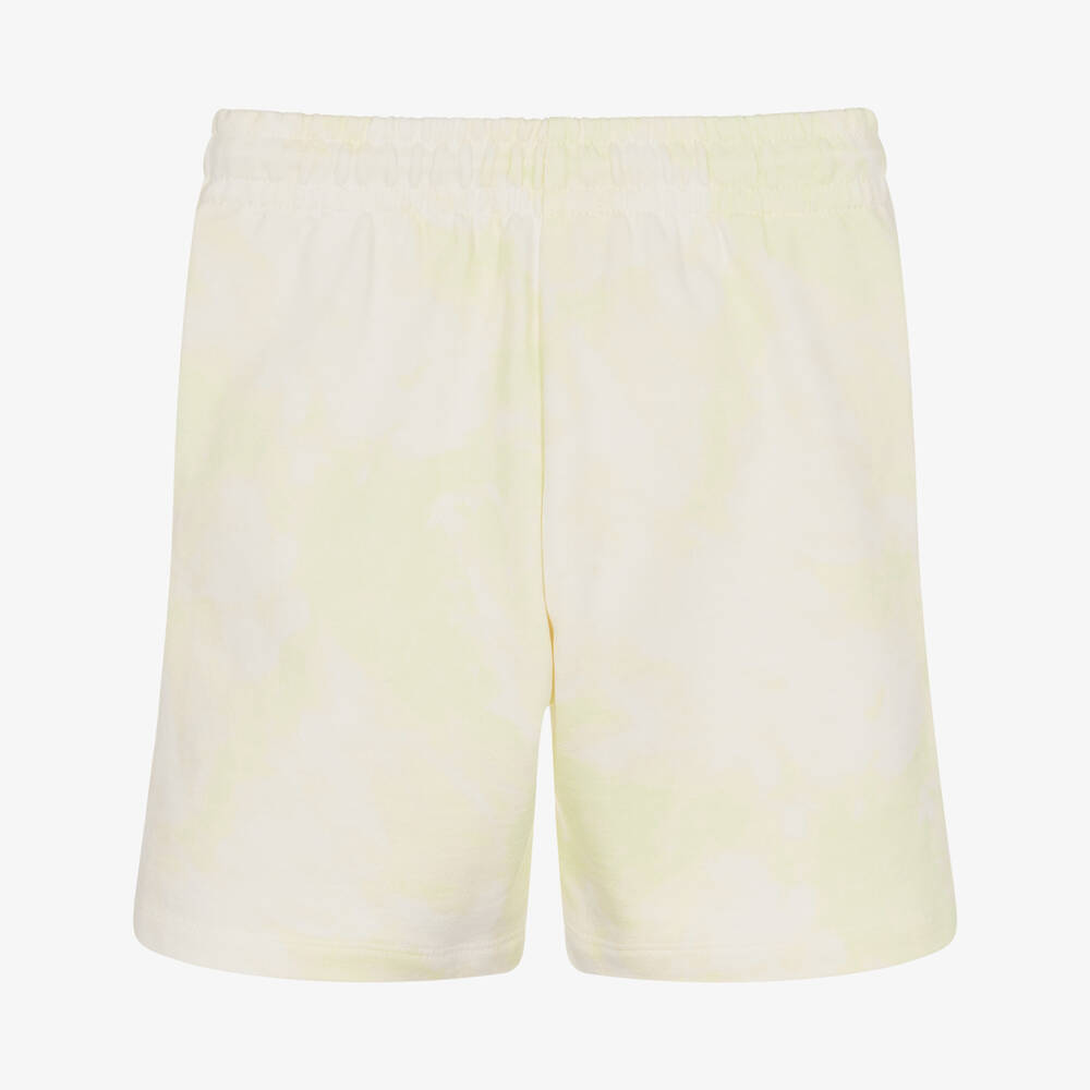 Calvin Klein Jeans-Light Green Bleached Cotton Shorts | Childrensalon Outlet