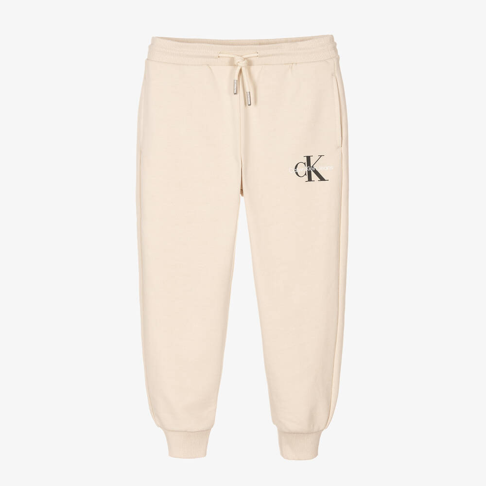 Calvin Klein Jeans - Hellbeige Baumwoll-Jogginghose | Childrensalon