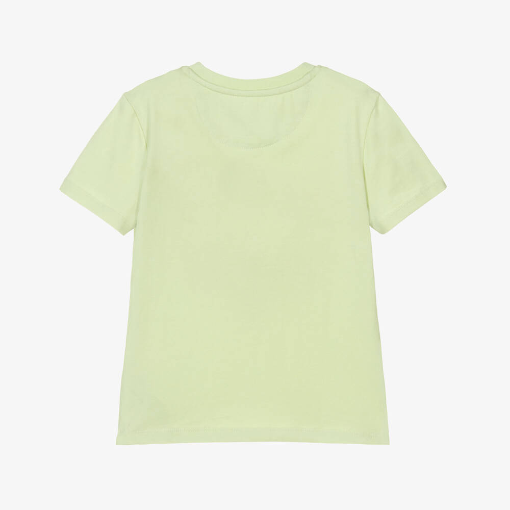 Calvin Klein-Pale Green Cotton Logo Tee | Childrensalon Outlet