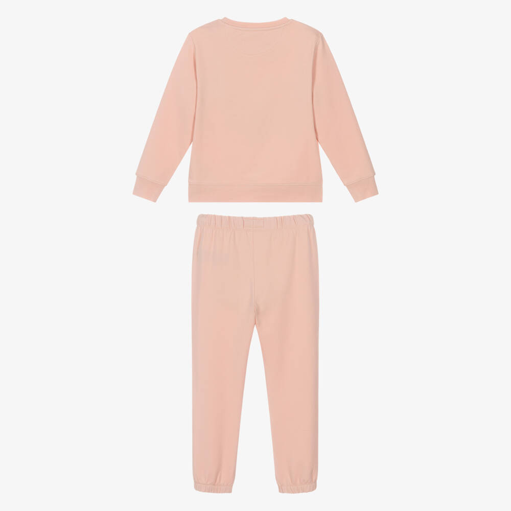 Calvin Klein-Pale Pink Cotton Monogram Logo Tracksuit | Childrensalon Outlet