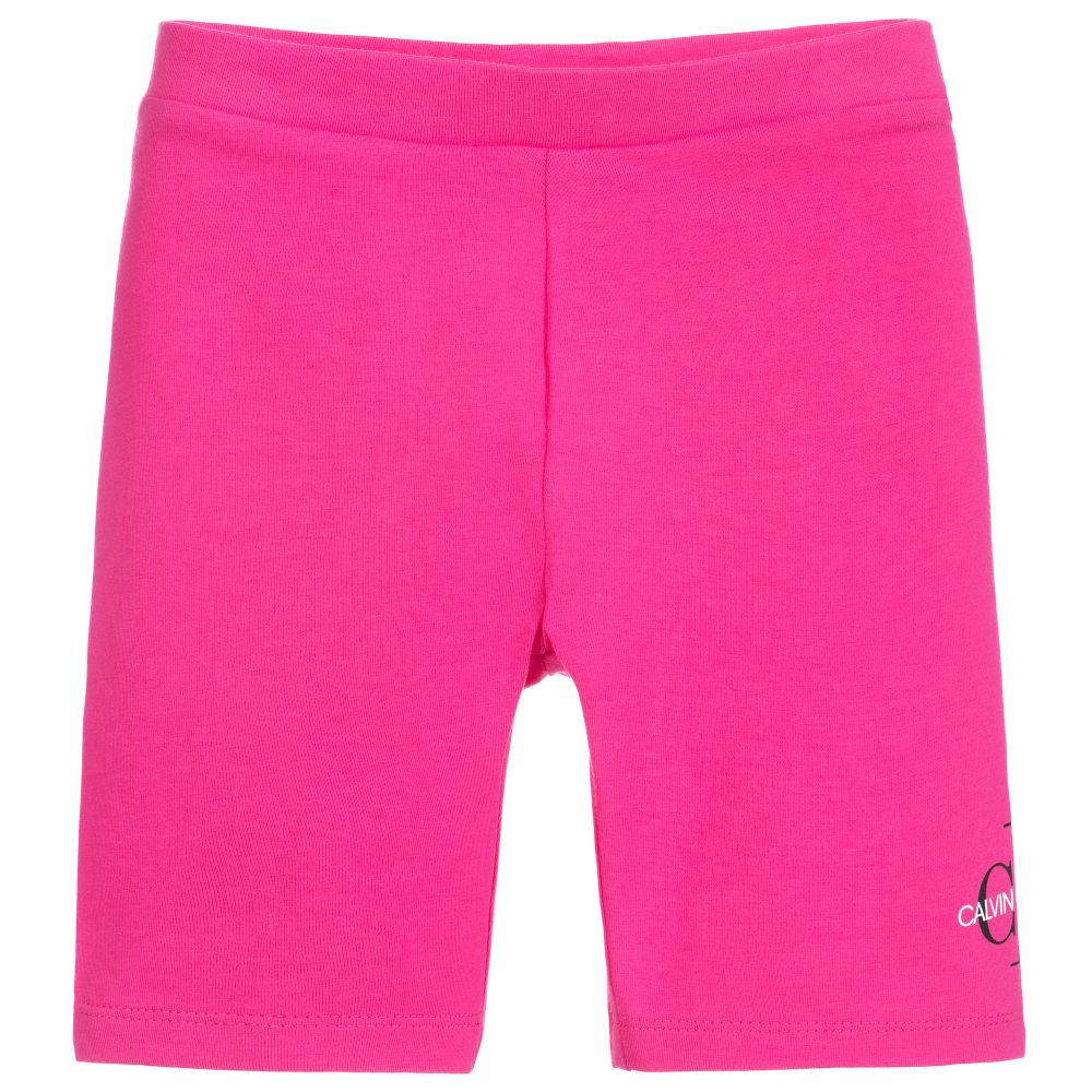 Calvin Klein Jeans - Pink Cotton Cycling Shorts | Childrensalon
