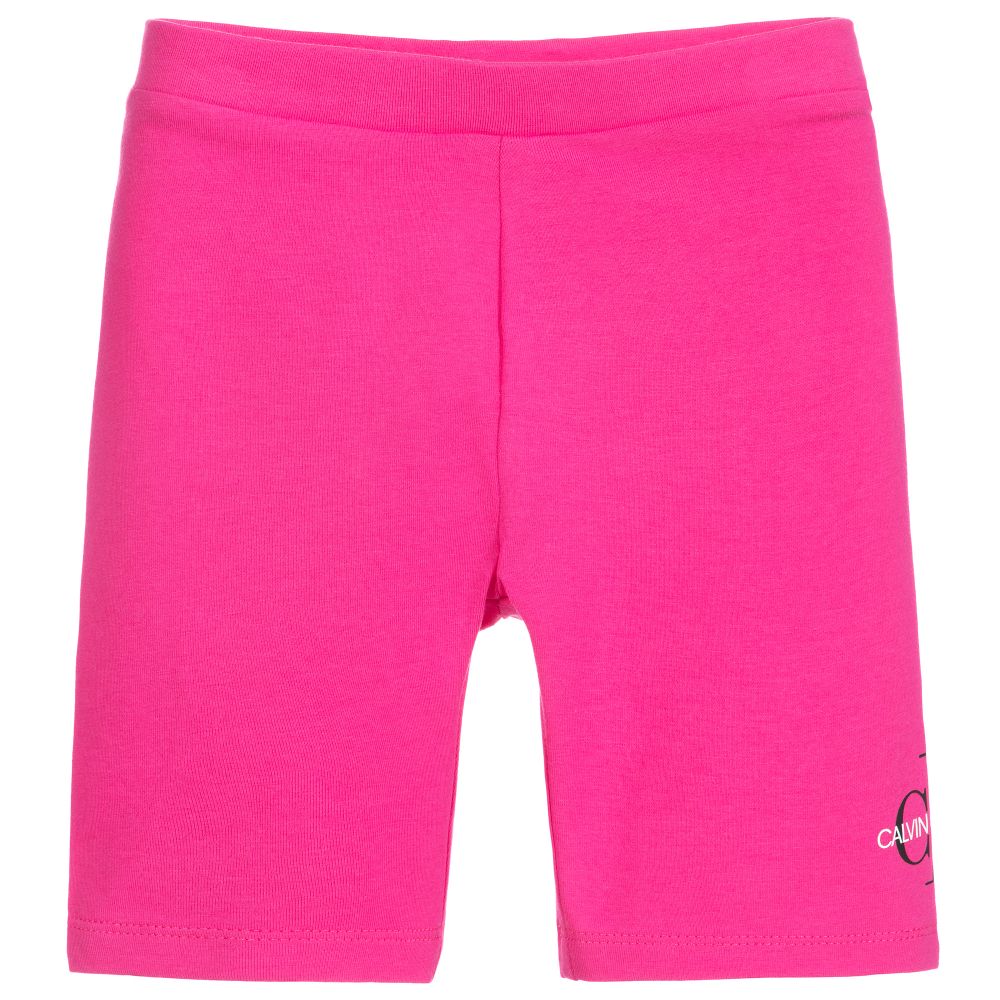 Calvin Klein Jeans - Short cycliste rose en coton | Childrensalon