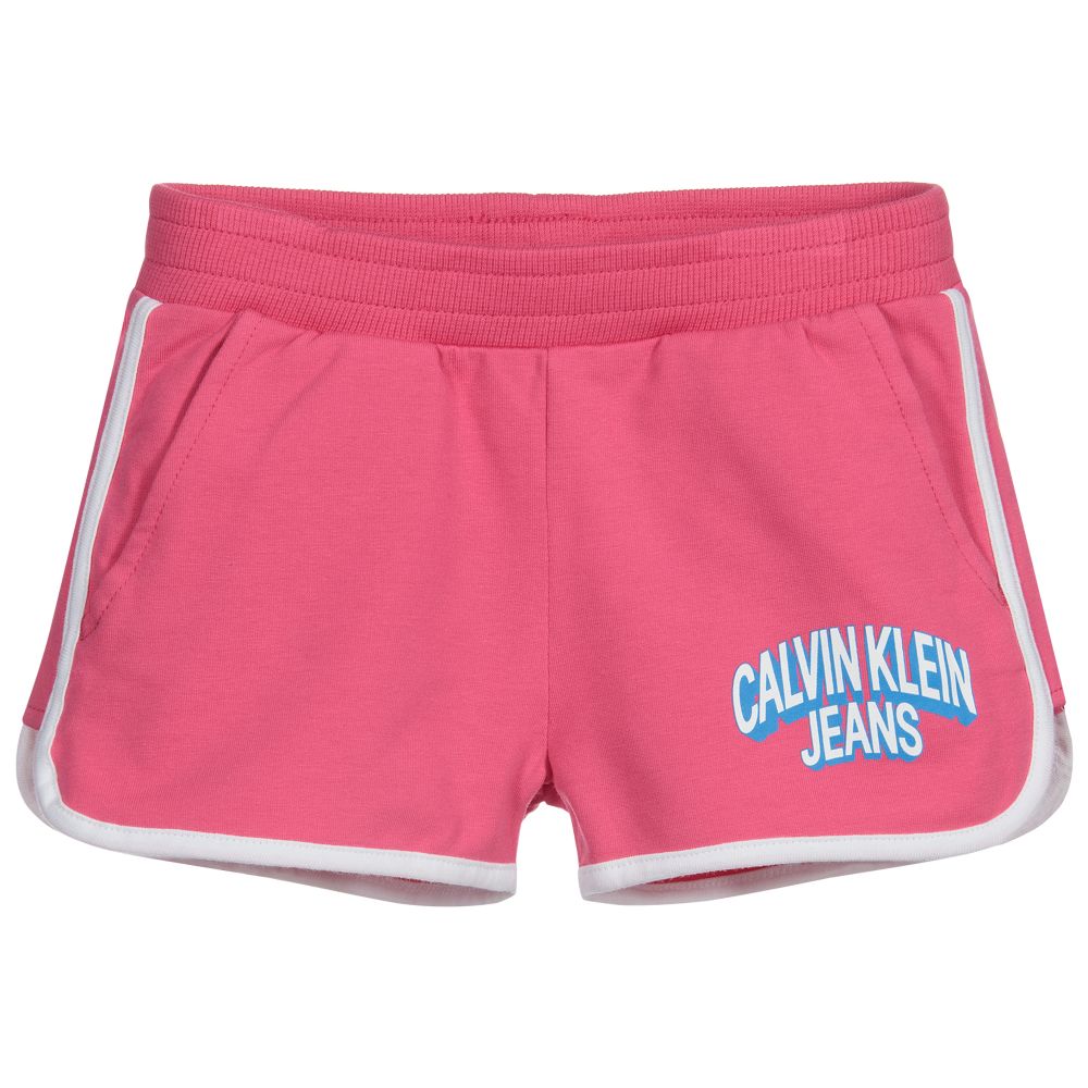 Calvin Klein Jeans - Pink Cotton Jersey Shorts | Childrensalon