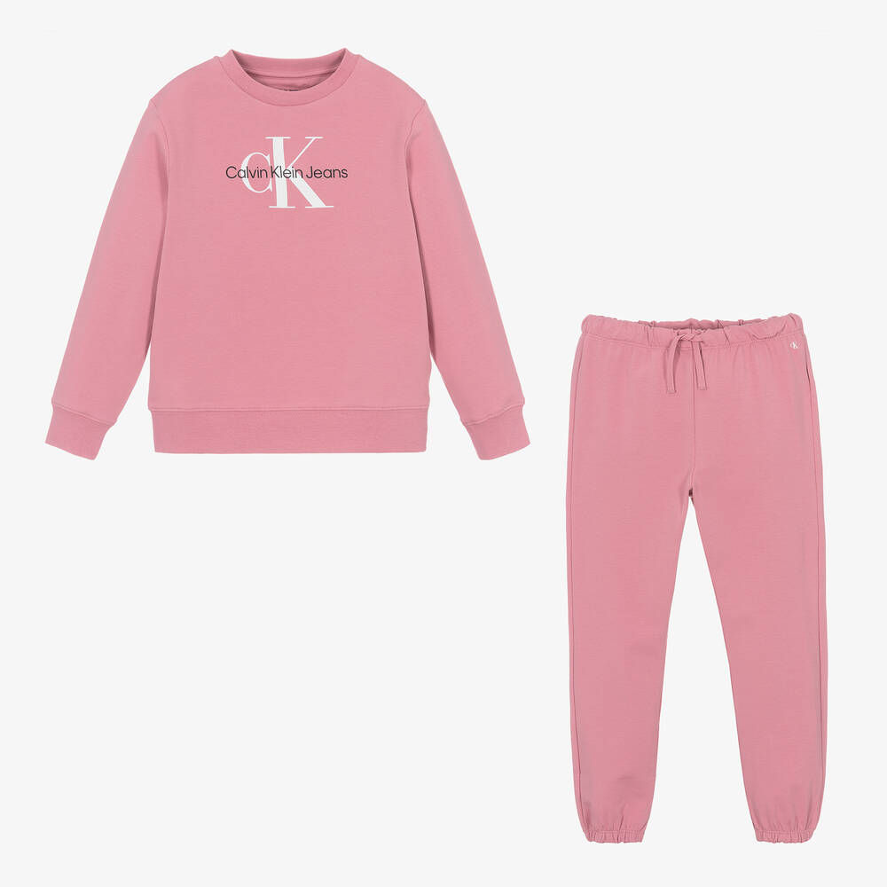 Pink calvin klein tracksuit hotsell