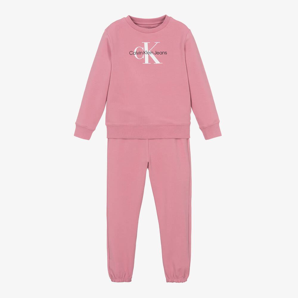 Pink calvin shop klein tracksuit