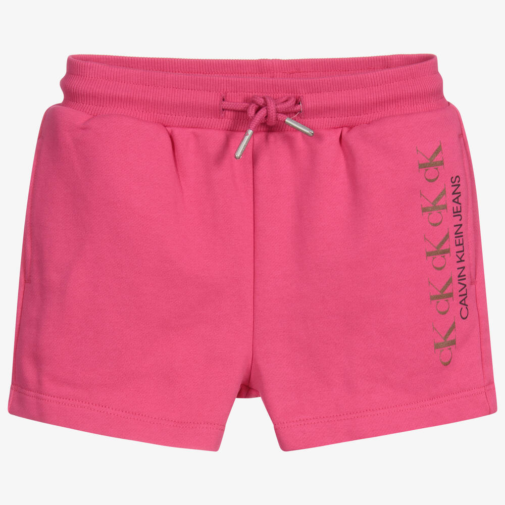 Calvin Klein Jeans Pink Cotton Shorts Childrensalon Outlet