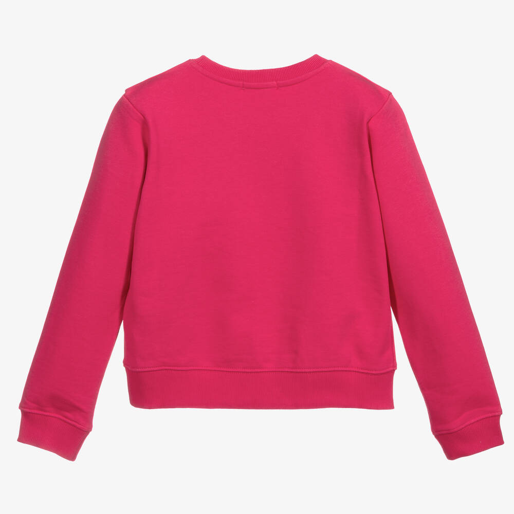 Calvin Klein Jeans Pink Cotton Sweatshirt Childrensalon Outlet