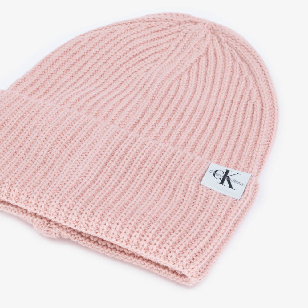 Calvin Klein-Мягкая розовая вязаная шапка для девочек | Childrensalon Outlet