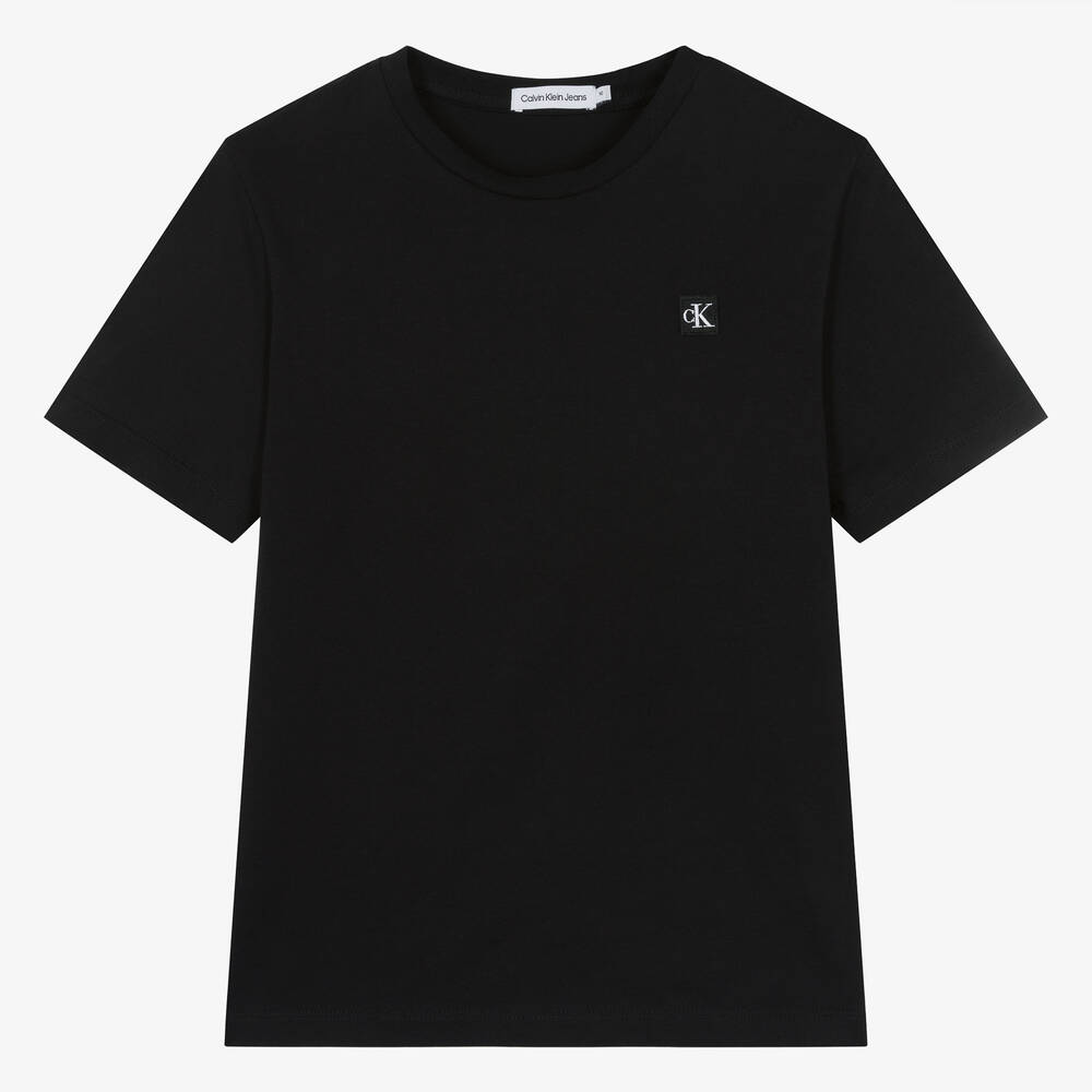 Calvin Klein Teen Black Cotton T Shirt Childrensalon Outlet