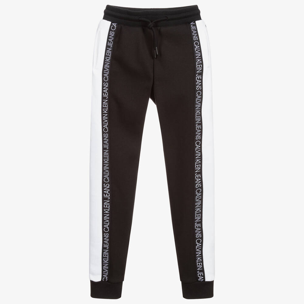 Calvin Klein Jeans - Jogging noir et blanc Ado | Childrensalon