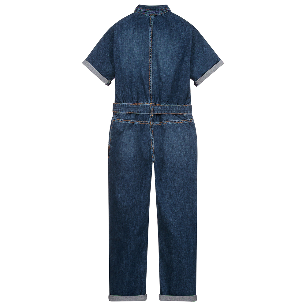 Calvin klein denim jumpsuit hotsell