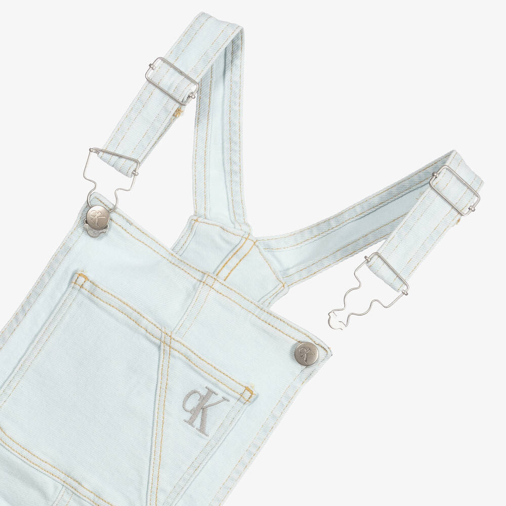 Calvin Klein Jeans-Teen Blue Denim Pinafore Dress | Childrensalon Outlet