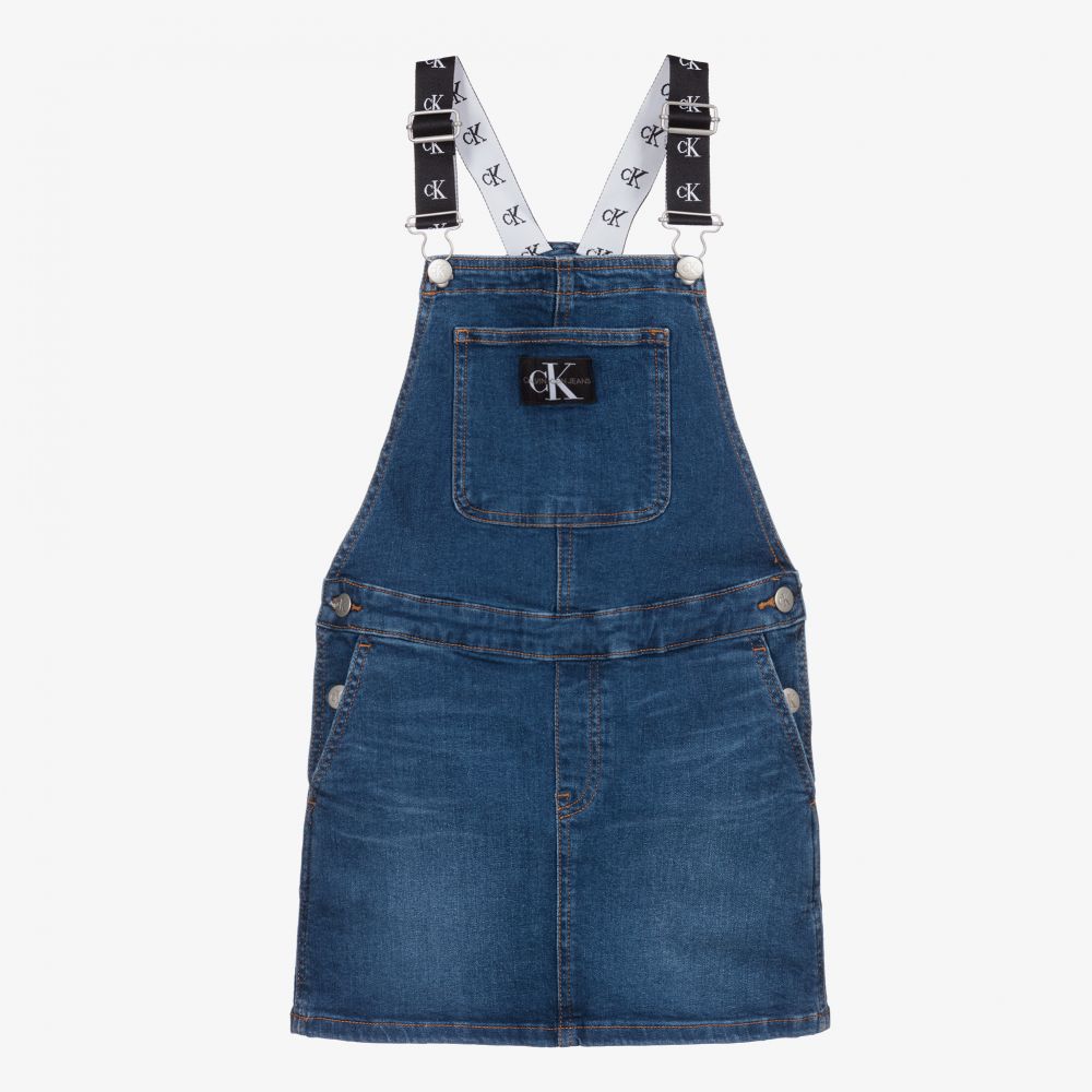 Calvin Klein Jeans - Teen Blue Denim Pinafore Dress | Childrensalon