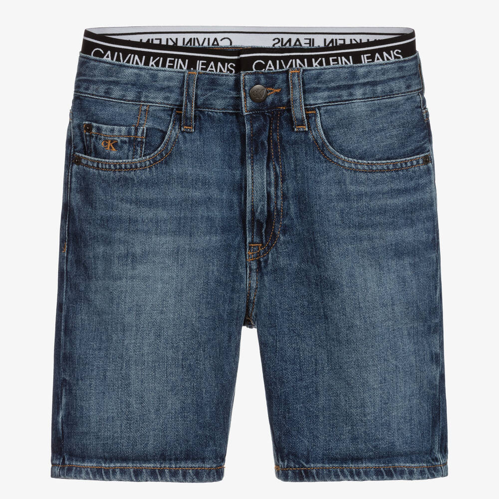 Calvin Klein Jeans - Синие джинсовые шорты для подростков | Childrensalon