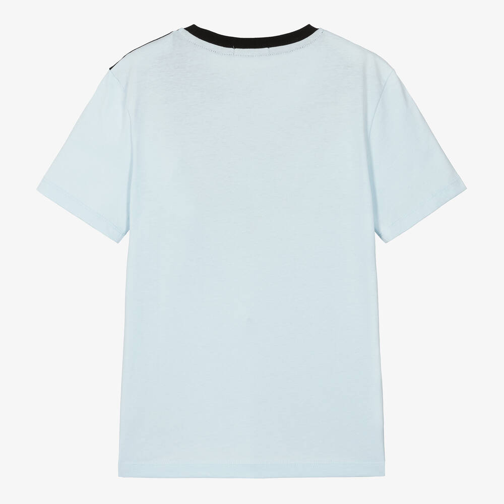 Calvin Klein-تيشيرت تينز ولادي قطن لون أسود وأزرق باهت | Childrensalon Outlet