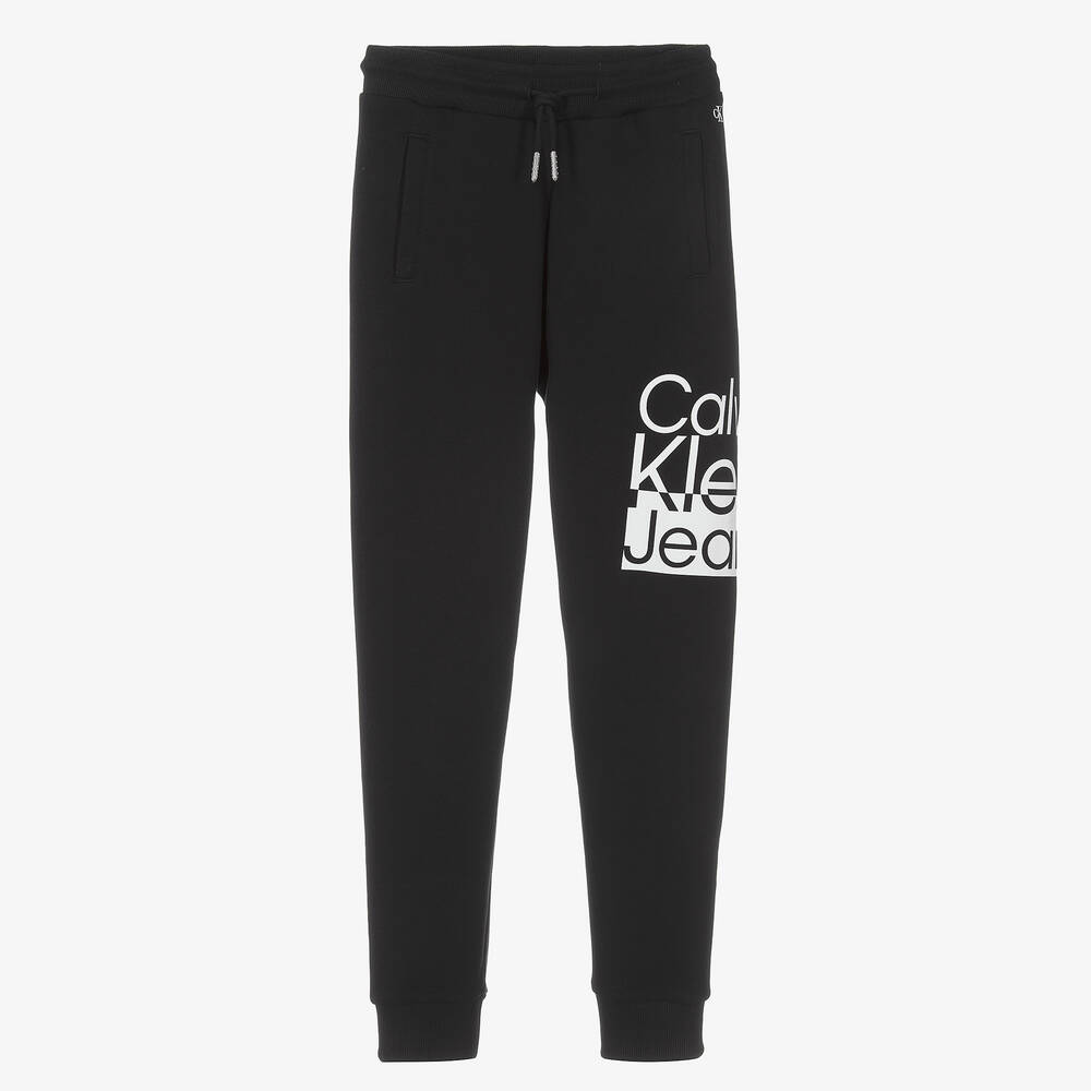 Calvin Klein Jeans - Bas de jogging noir ado garçon | Childrensalon