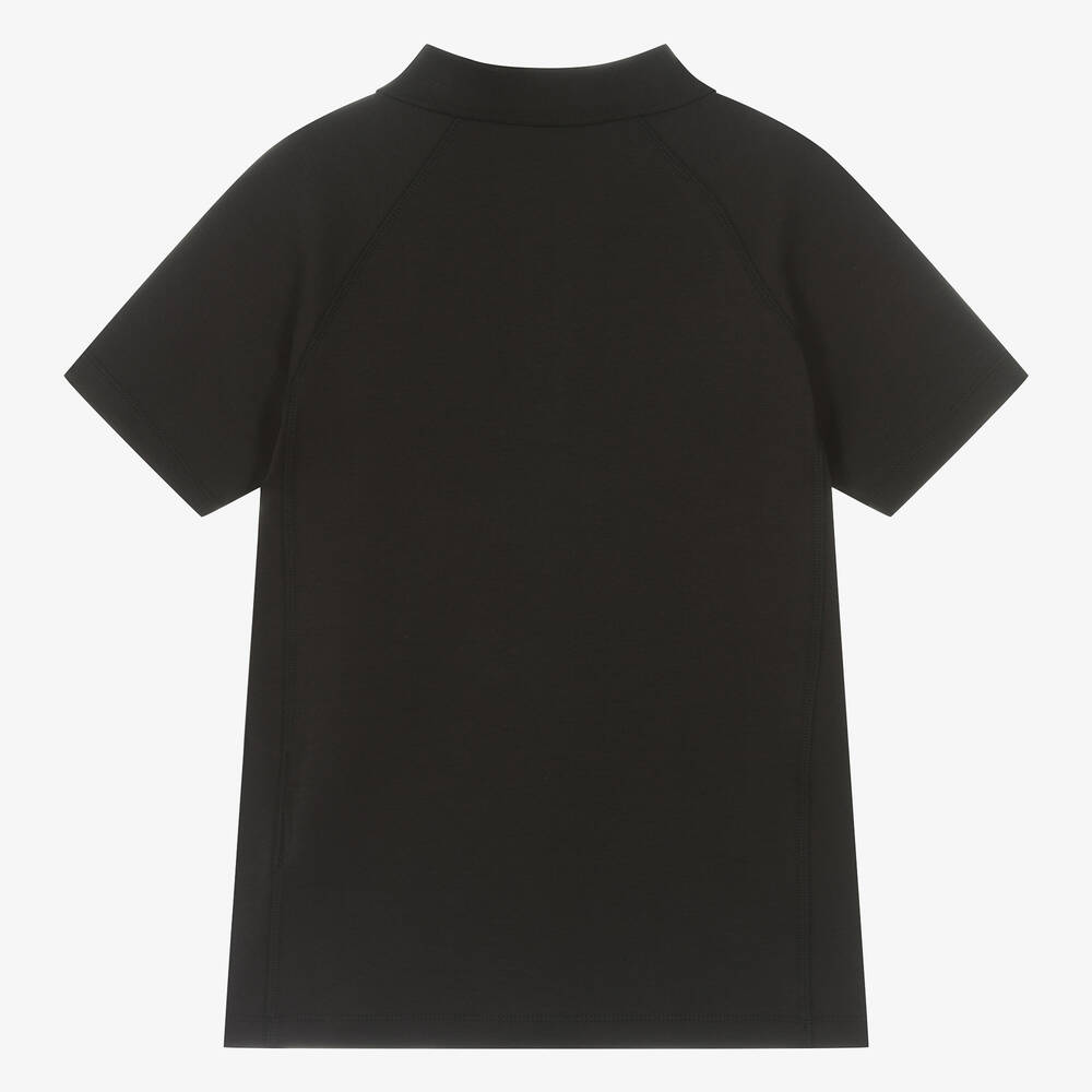 Calvin Klein-Teen Boys Black Cotton Polo Shirt | Childrensalon Outlet