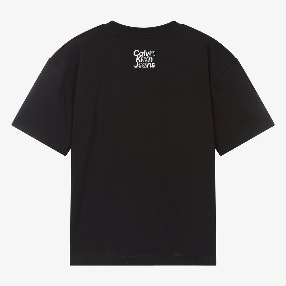 Calvin Klein Teen Boys Black Cotton T Shirt