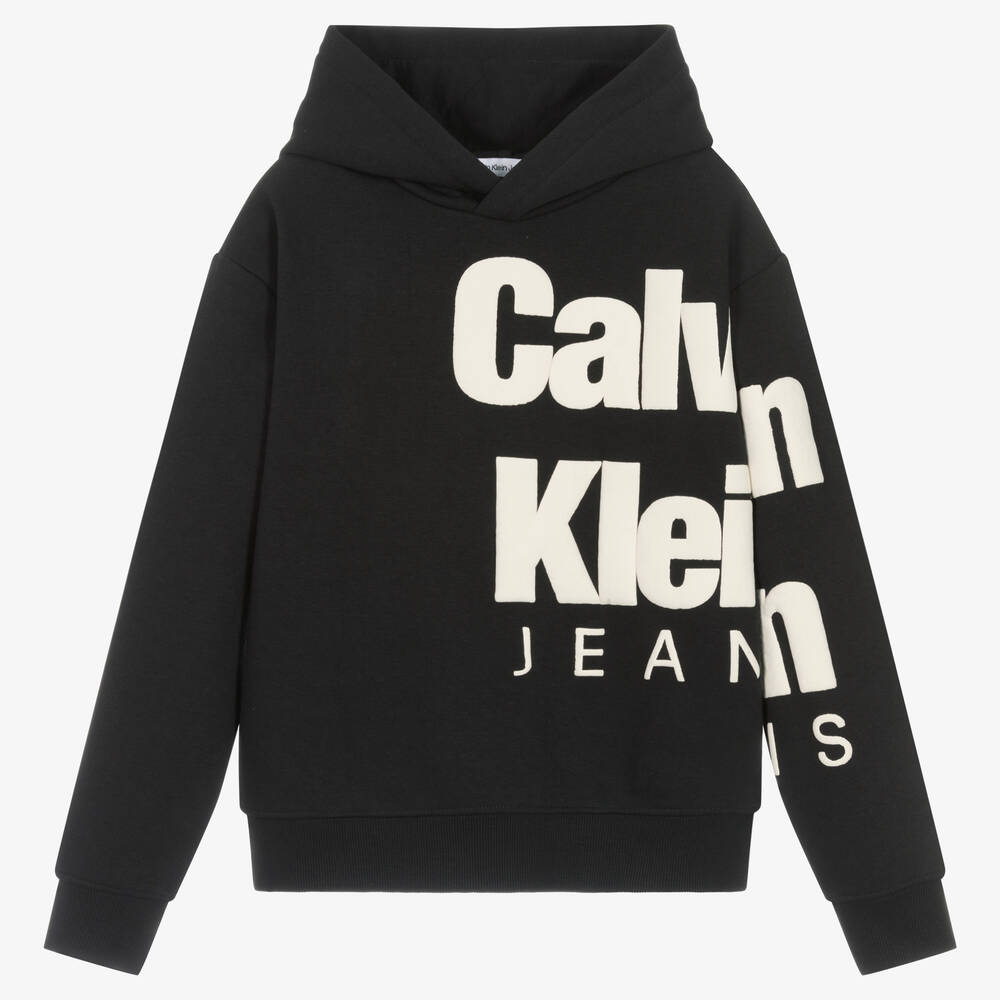 Teen Boys Black Hooded Sweatshirt