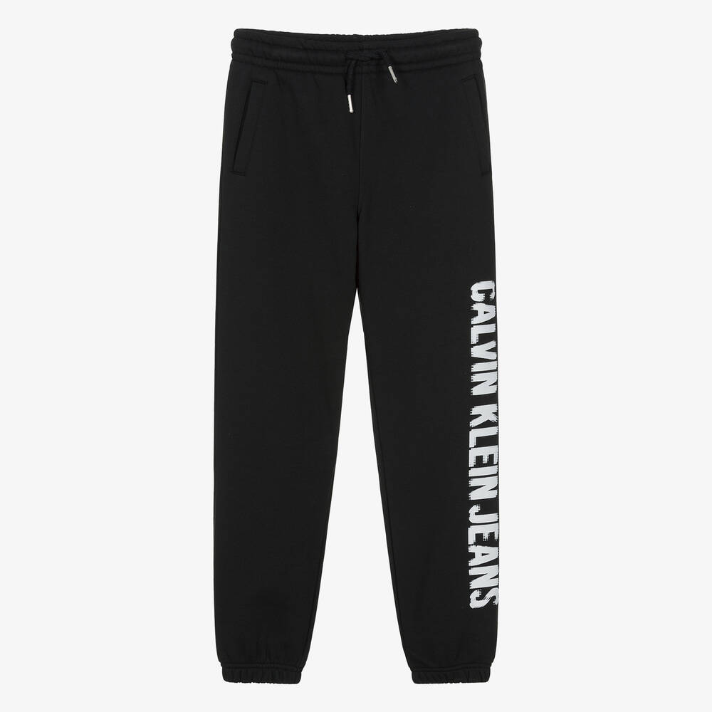 Calvin Klein-Teen Boys Black Jersey Joggers | Childrensalon Outlet