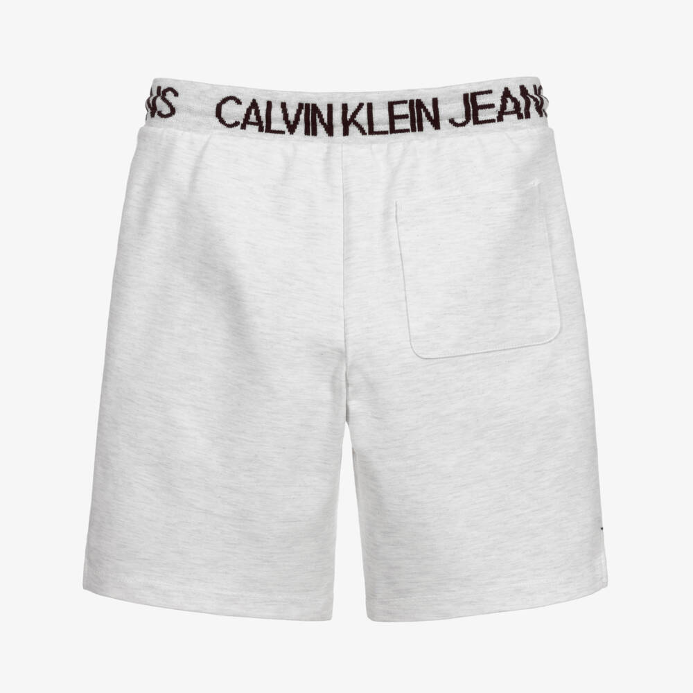 Calvin Klein Jeans-Teen Boys Black Logo Shorts | Childrensalon Outlet