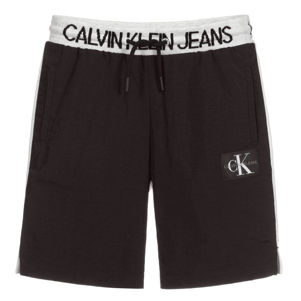 Calvin Klein Jeans - Short noir Ado garçon | Childrensalon