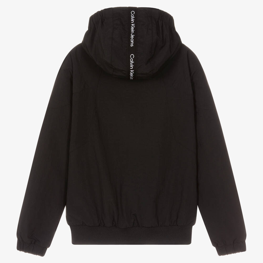 Calvin Klein Джинсы-Черная куртка с логотипной лентой | Childrensalon Outlet